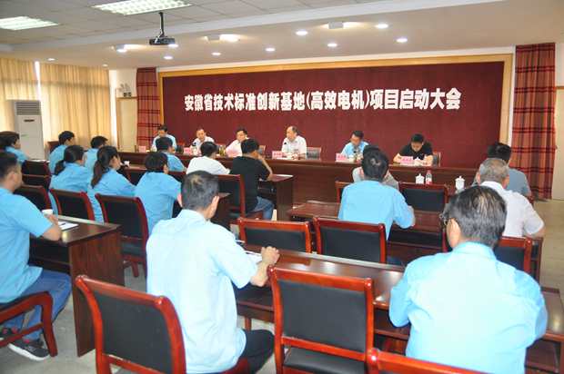 徽省技術(shù)標(biāo)準(zhǔn)創(chuàng)新基地（高效電機）項目啟動大會在皖南電機股份公司隆重召開